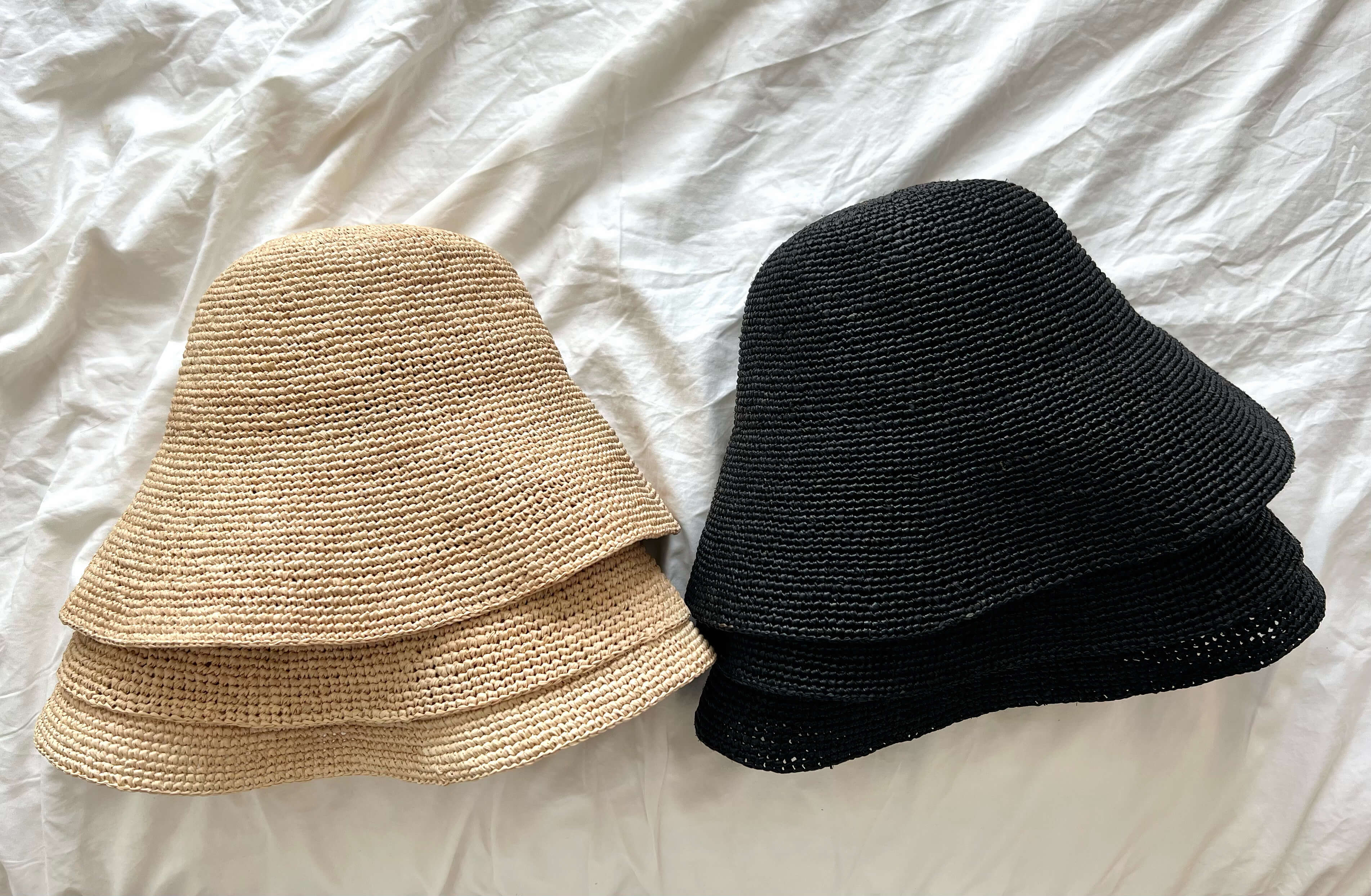 maison n.h paris noa raffia hat black