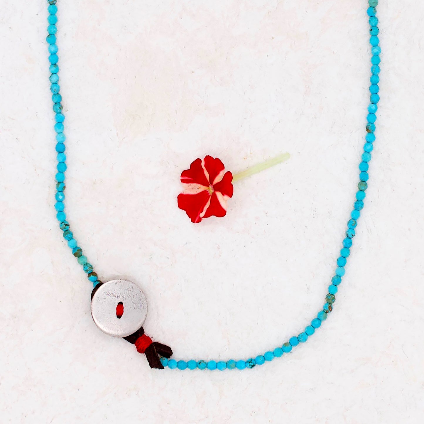river song faceted american turquoise necklace