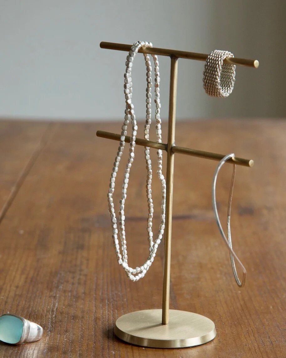 fog linen work brass jewelry stand
