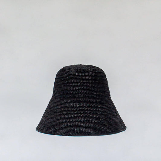 maison n.h paris noa raffia hat black